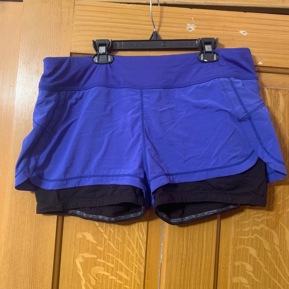 Royal blue athleta running shorts